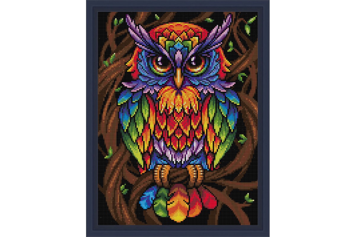 DIAMOND PAINTING KIT RAINBOW OWL