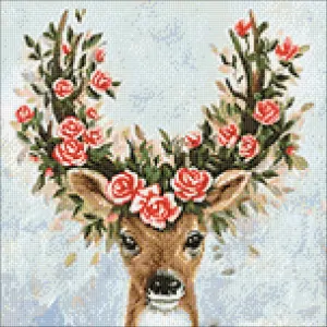 WIZARDI DIAMOND PINTING FLOWER DEER