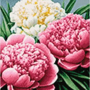 WIZARDI DIAMOND PAINTING KIT PEONY SCENT