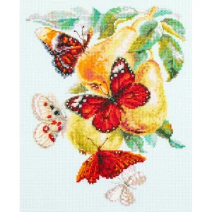 MAGIC NEEDLE 130-051 "BUTTERFLIES and PEARS"
