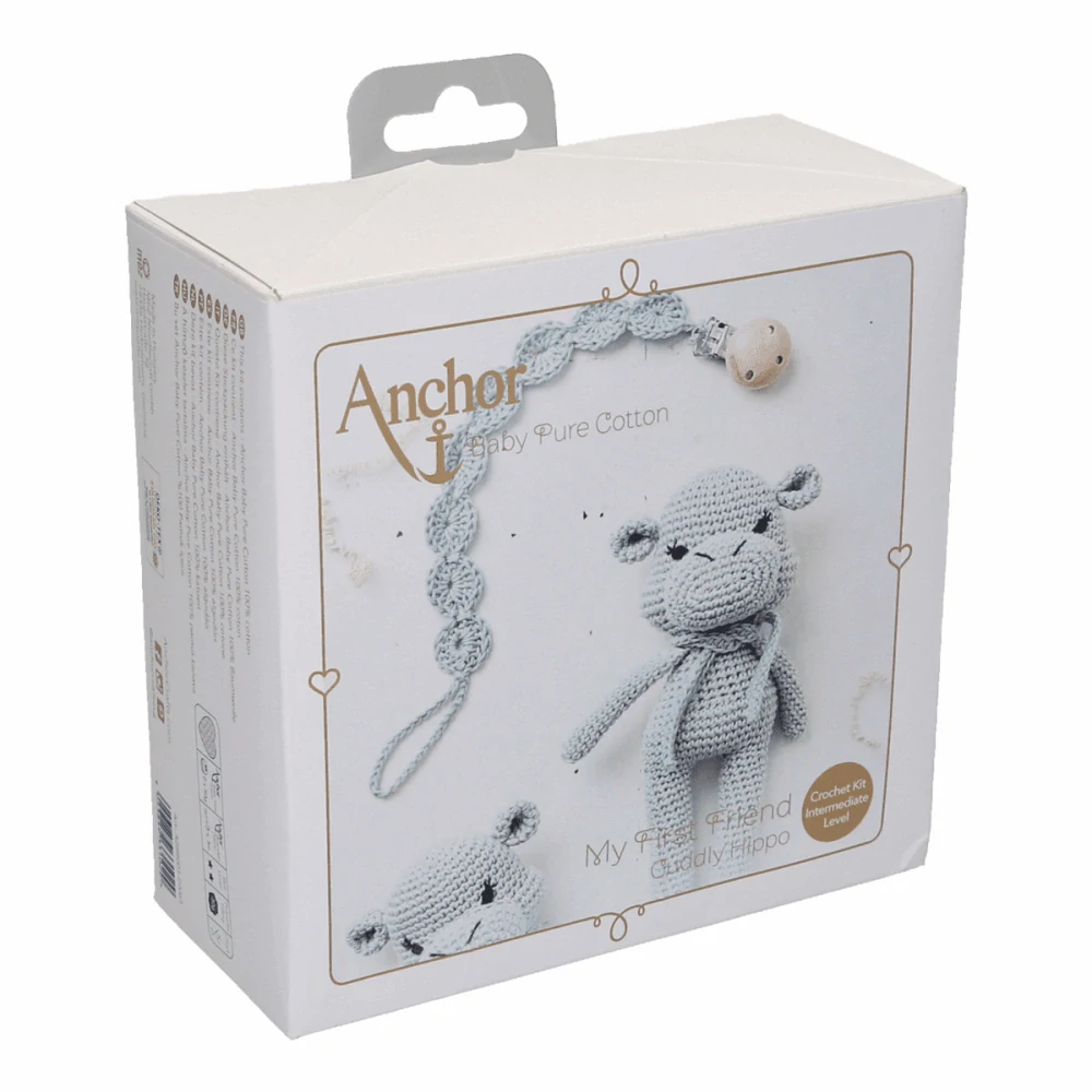 ANCHOR BABY PURE COTTON CUDDLY HIPPO